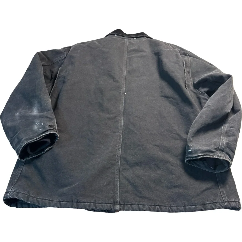 Carhartt C26 BLK Arctic Traditional Coat Black 3XL Distressed Workwear